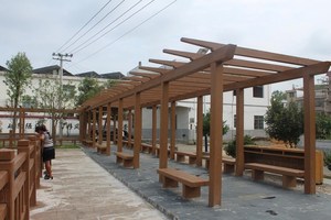 仿木花架工程案例5
